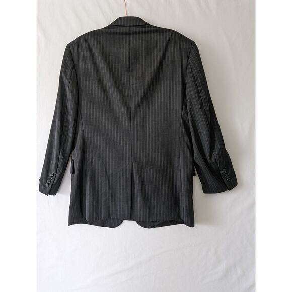 JoS A Bank 100% Wool‎ Charcoal Pinstripe Blazer Sport Coat Jacket Mens Size 40R - Picture 5 of 12